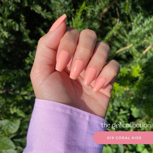 Gel Polish • 619 Coral Kiss • 21FREE • The Gel Collection™