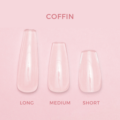 Soft Gel Press On Tipper • Coffin Medium (600 pcs) • The Gel Collection