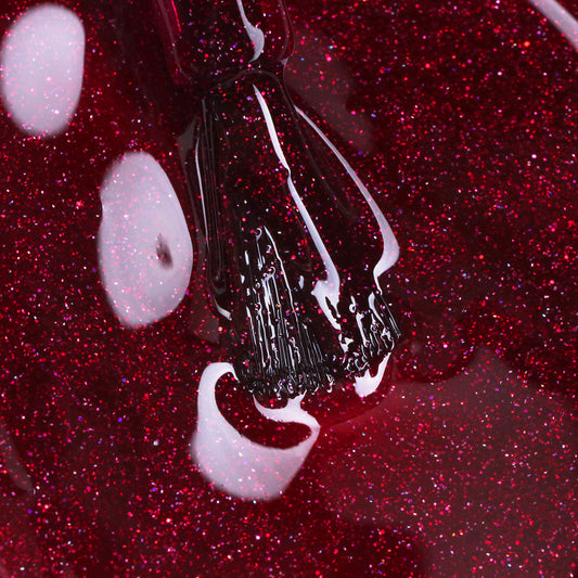 Gel Polish • 755 Cherry Glitz (semi-transparent) • 21FREE • The Gel Collection™